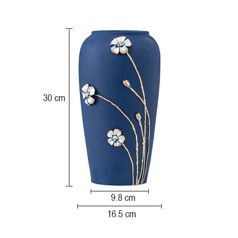 Vase Monochrome Bleu ou Noir