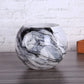 Vase Motif Marbre Rond Élégant