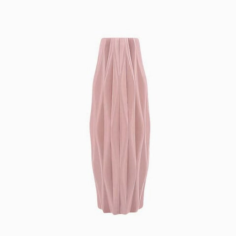 Vase Motif Origami Ondulé Blanc ou Rose