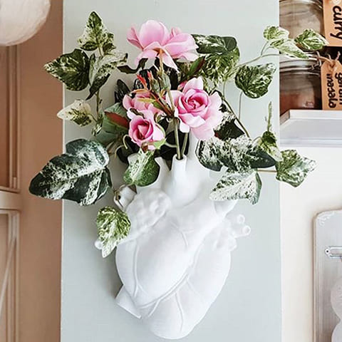 Vase Cœur Humain Blanc