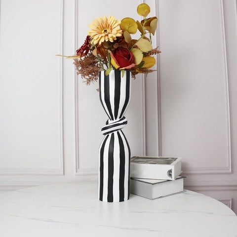 Vase Noir et Blanc Marin Décoration pour Bureau