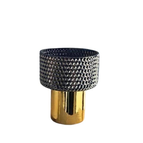 Vase Noir et Doré Luxueux