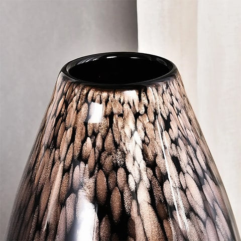 Vase Noir Pailleté Doré