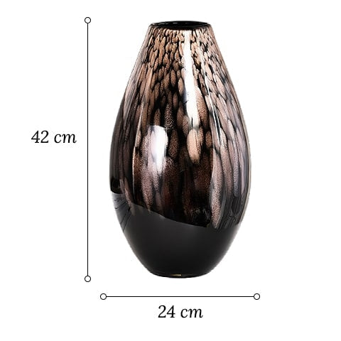 Vase Noir Pailleté Doré