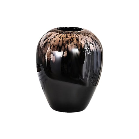 Vase Noir Pailleté Doré