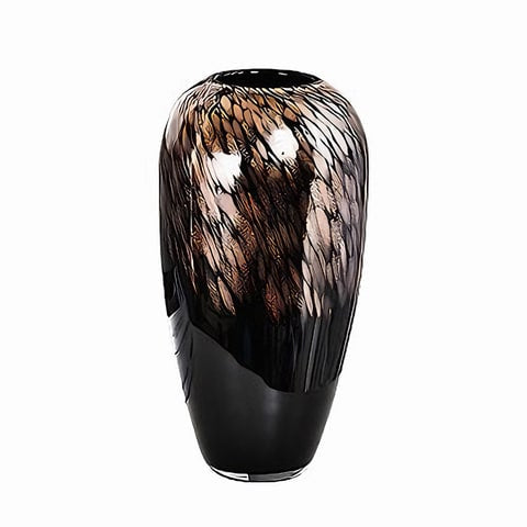 Vase Noir Pailleté Doré