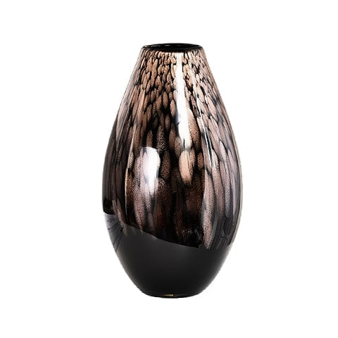 Vase Noir Pailleté Doré