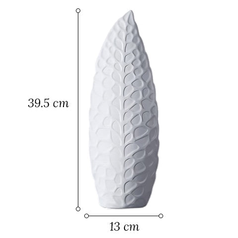 Vase Nordique Forme de Feuille Design