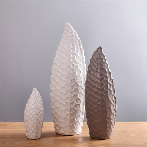Vase Nordique Forme de Feuille Design
