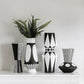Vase Nordique Géométrique Noir et Blanc