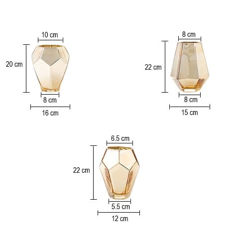 Vase Or Forme Pierre Précieuse