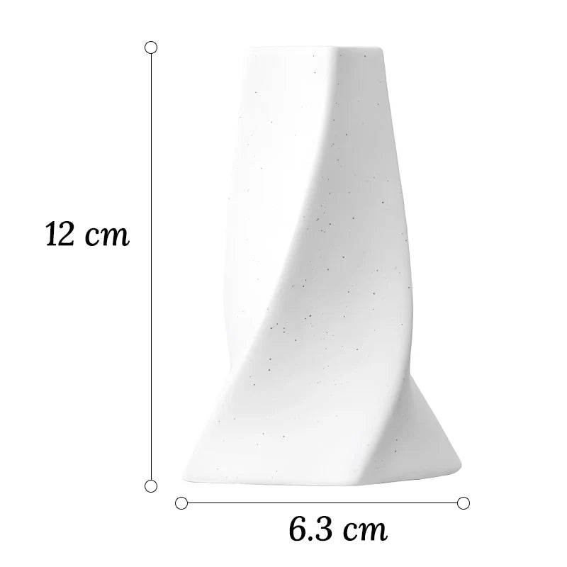 Vase Original Blanc Moucheté