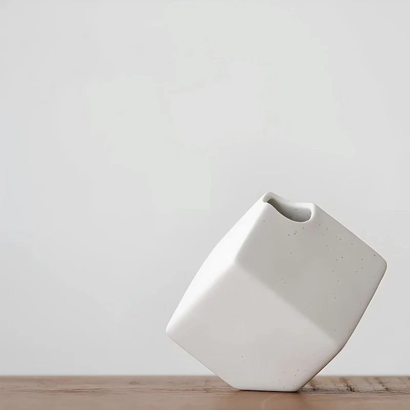 Vase Original Blanc Moucheté