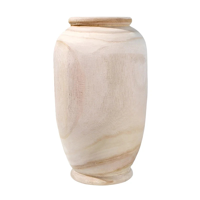 Vase Ovale Artisanal Rustique en Bois