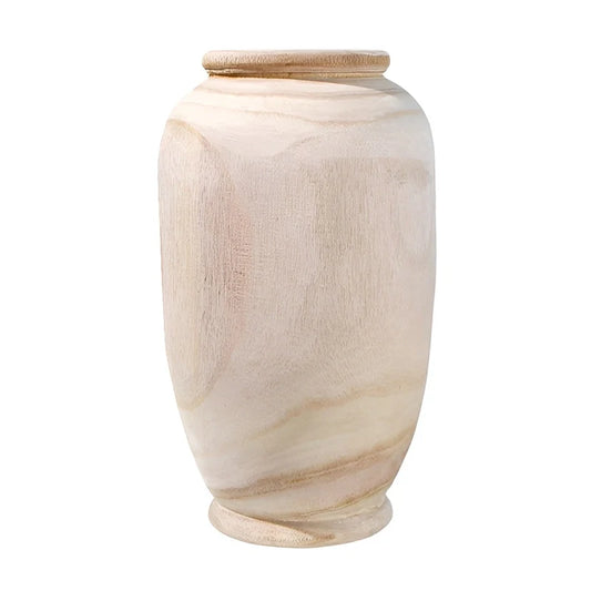 Vase Ovale Artisanal Rustique en Bois
