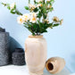 Vase Ovale Artisanal Rustique en Bois