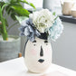 Vase Ovale Blanc Visage Original