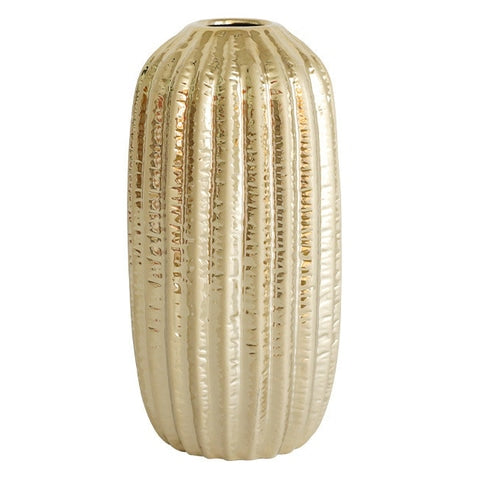 Vase Ovalisé Couleur Dorée