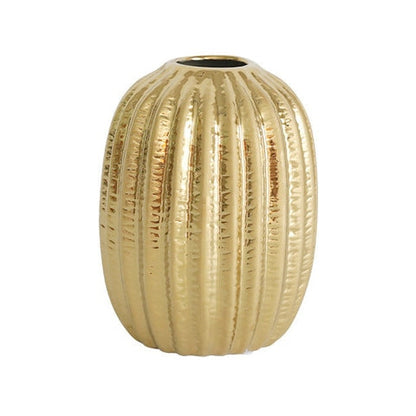 Vase Ovalisé Couleur Dorée