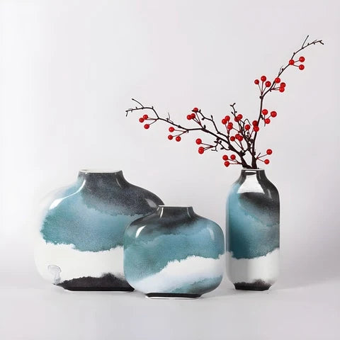 Vase Paysage d'Encre Créatif