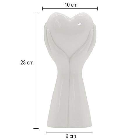 Vase Petit Cœur Entre Deux Mains