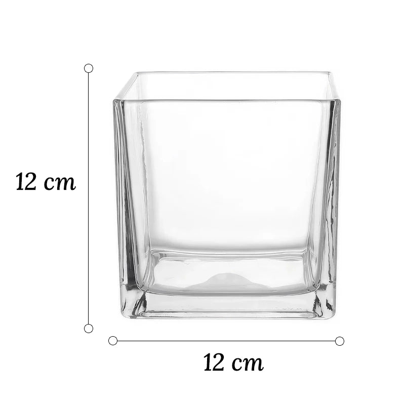 Vase Petit Cube Décoratif Transparent
