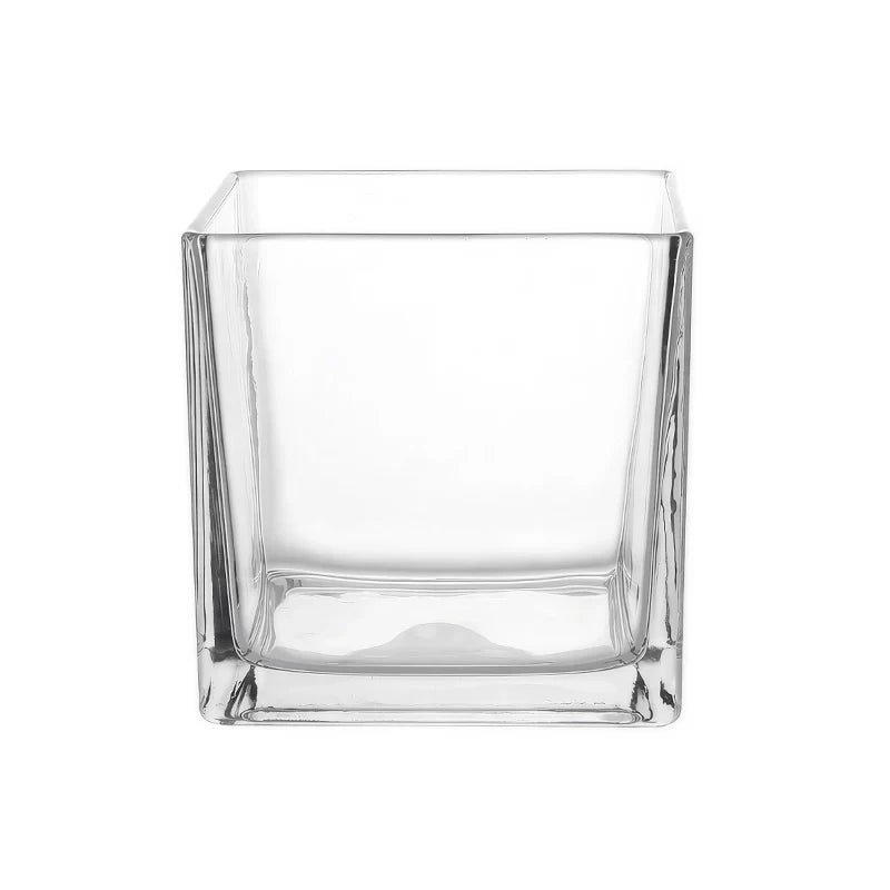 Vase Petit Cube Décoratif Transparent