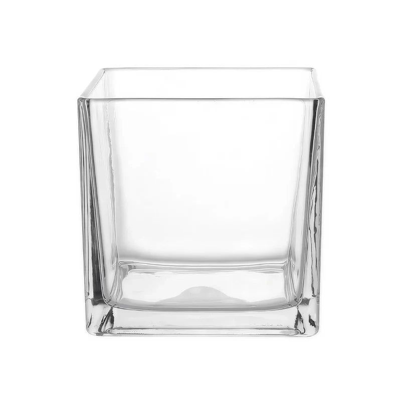 Vase Petit Cube Décoratif Transparent