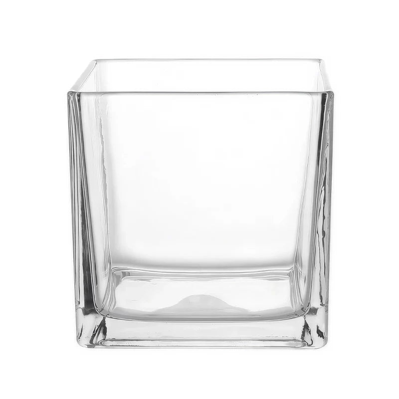 Vase Petit Cube Décoratif Transparent