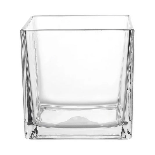 Vase Petit Cube Décoratif Transparent