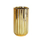 Vase Plaqué Or Rayé Raffiné