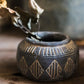 Vase Pot Style Art Ancien Motifs Losanges