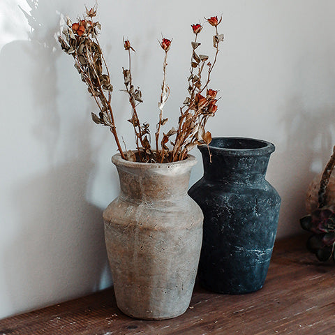 Vase Poterie Artisanale Rétro