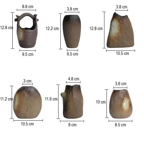 Vase Poterie Cabossée Marron Glacé