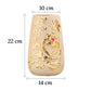 Vase Raffiné Givré Doré Motifs Cœurs et Papillons