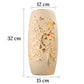 Vase Raffiné Givré Doré Motifs Cœurs et Papillons