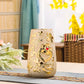 Vase Raffiné Givré Doré Motifs Cœurs et Papillons