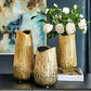 Vase Raffiné Rayé Doré