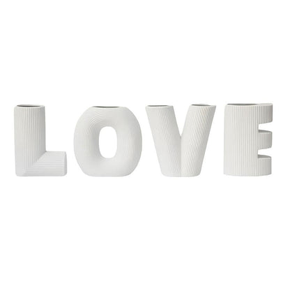 Vase Rayé Art Créatif Lettres Love