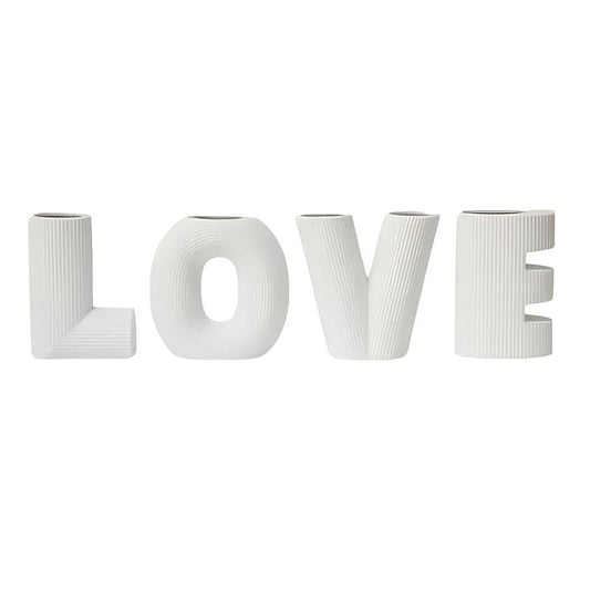 Vase Rayé Art Créatif Lettres Love
