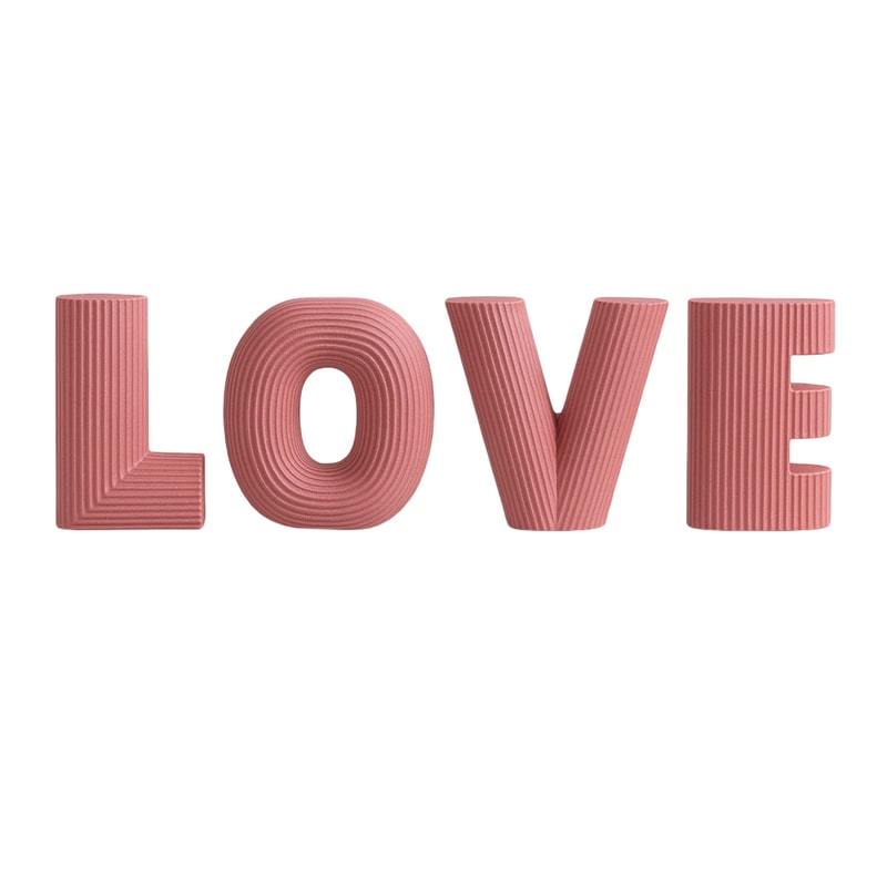 Vase Rayé Art Créatif Lettres Love
