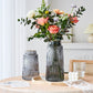 Vase Rayé de Couleur avec Bordure Liseré Doré