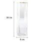 Vase Rectangulaire Opalisé Bordure Dorée