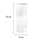 Vase Rectangulaire Opalisé Bordure Dorée