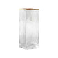 Vase Rectangulaire Opalisé Bordure Dorée