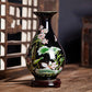 Vase Rétro Motif Fleurs de Lotus