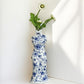 Vase Robe Kimono Chinois Bleu et Blanc