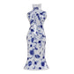 Vase Robe Kimono Chinois Bleu et Blanc
