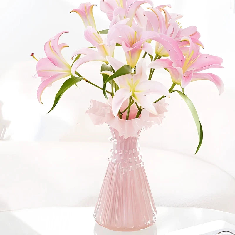 Vase Robe Rose Cintrée Bustier Élégant