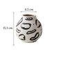 Vase Rond Blanc Motifs Décoratifs